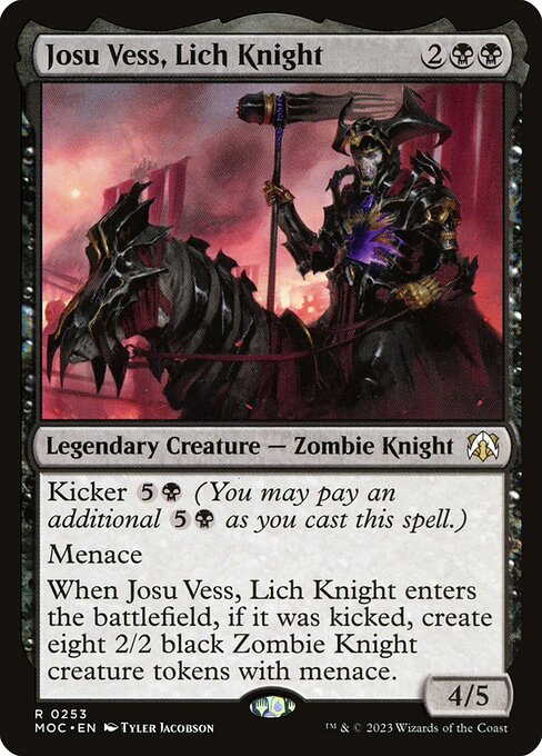 Josu Vess, Lich Knight - March of the Machine Commander Magic card