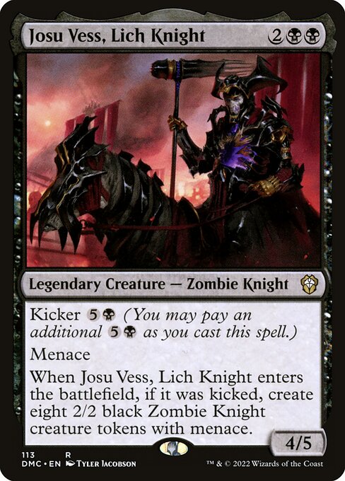 Josu Vess, Lich Knight - Dominaria United Commander (#113) - Illustrated by Tyler Jacobson - Magic: The Gathering Card