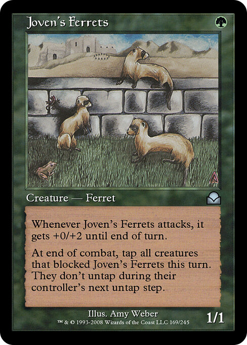 Joven's Ferrets - Masters Edition II (#169) - Illustrated by Amy Weber - Magic: The Gathering Card