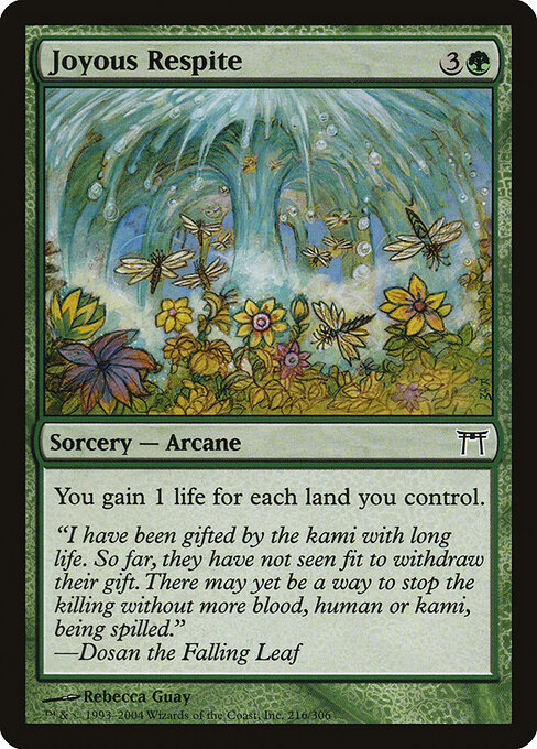 Joyous Respite - Champions of Kamigawa Magic card