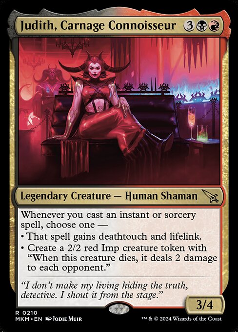 Judith, Carnage Connoisseur - Murders at Karlov Manor Magic card