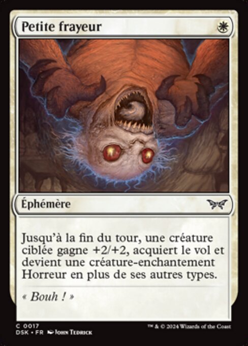Petite frayeur (Jump Scare) - Duskmourn: House of Horror (#17) - Illustrated by John Tedrick - Magic: The Gathering Card