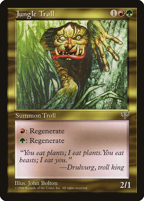 Jungle Troll - Mirage Magic card