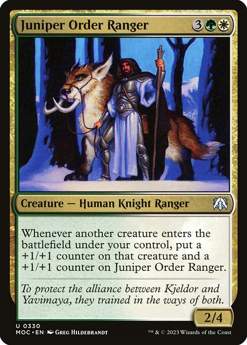 Juniper Order Ranger - March of the Machine Commander Magic card