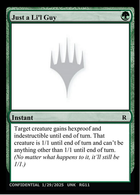 Just a Li'l Guy - Unknown Event (#RG11a) - Magic: The Gathering Card