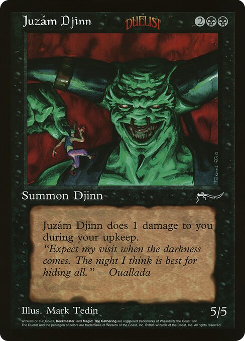 Juzám Djinn - Oversized 90's Promos (#3) - Illustrated by Mark Tedin - Magic: The Gathering Card