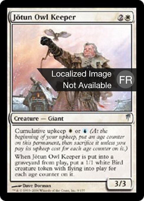Garde-hibou jötun (Jötun Owl Keeper) - Coldsnap (#9) - Illustrated by Dave Dorman - Magic: The Gathering Card