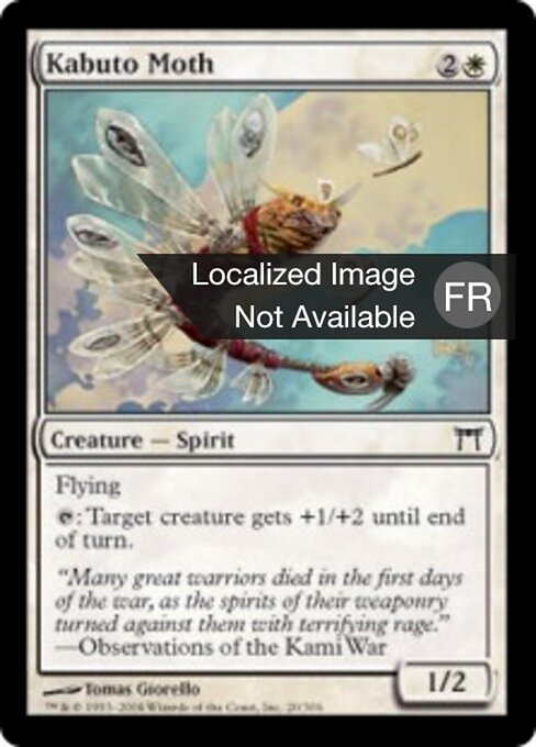 兜蛾 (Kabuto Moth) - Champions of Kamigawa (#20) - Illustrated by Tomas Giorello - Magic: The Gathering Card