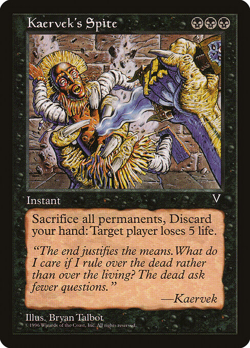 Kaervek's Spite - Visions Magic card