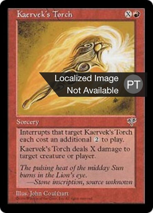 Antorcha de Kaervek (Kaervek's Torch) - Mirage (#185) - Illustrated by John Coulthart - Magic: The Gathering Card