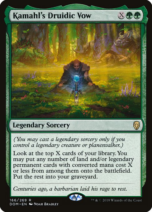 Kamahl's Druidic Vow - Dominaria Magic card