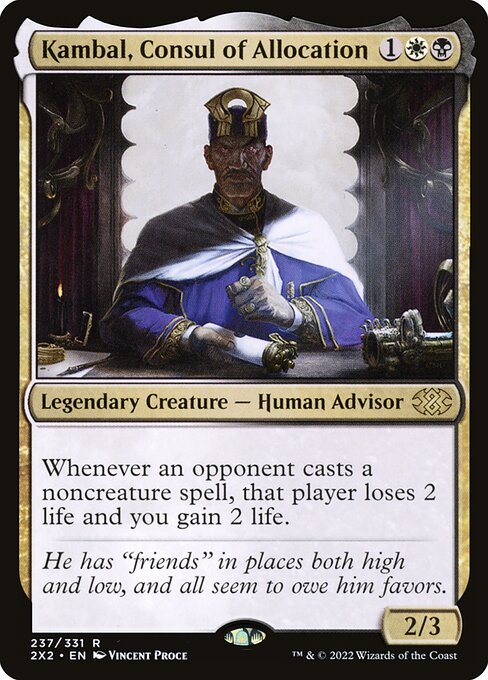 Kambal, Consul of Allocation - Double Masters 2022 (#237) - Illustrated by Vincent Proce - Magic: The Gathering Card