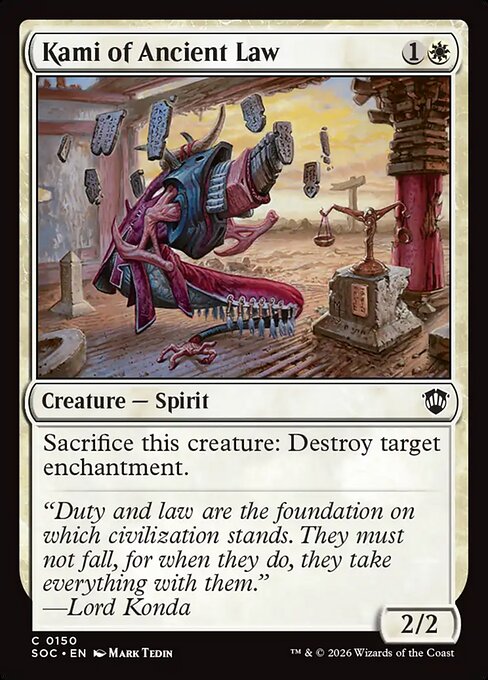 Kami of Ancient Law - Secrets of Strixhaven Commander Magic card