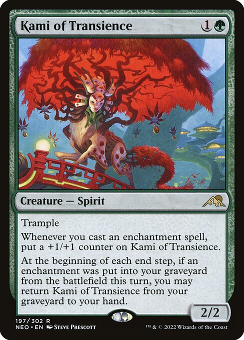 Kami of Transience - Kamigawa: Neon Dynasty (#197) - Illustrated by Steve Prescott - Magic: The Gathering Card