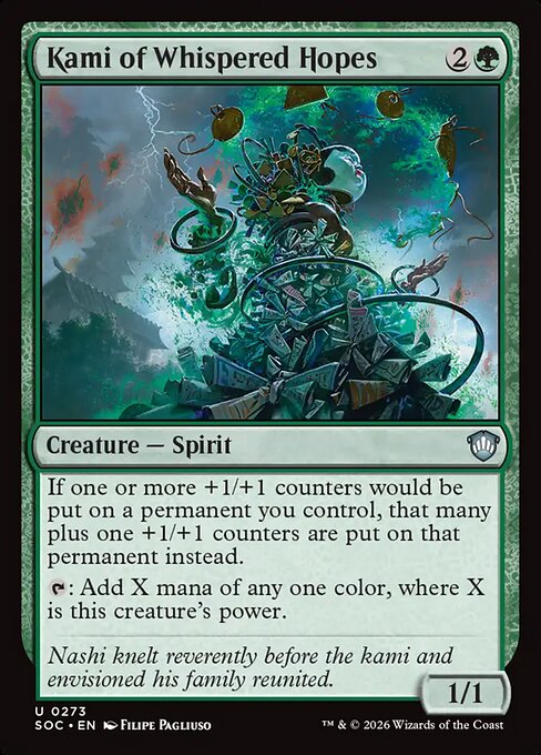 Kami of Whispered Hopes - Secrets of Strixhaven Commander Magic card