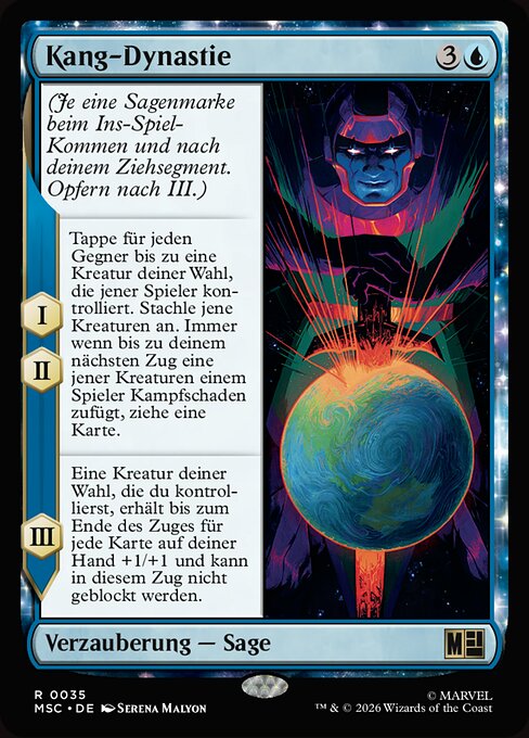 Dinastía de Kang (Kang Dynasty) - Marvel Super Heroes Commander (#35) - Illustrated by Serena Malyon - Magic: The Gathering Card
