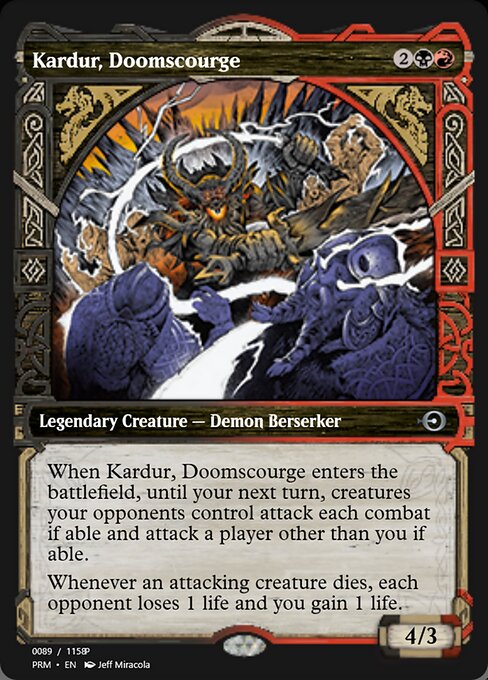Kardur, Doomscourge - Magic Online Promos (#88378) - Illustrated by Jeff Miracola - Magic: The Gathering Card