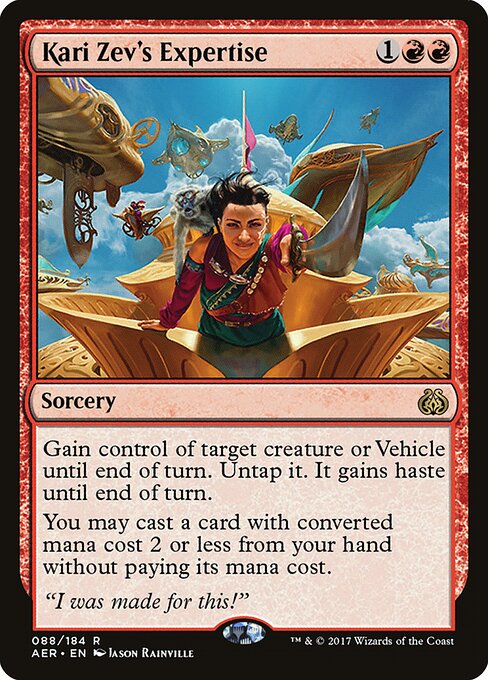 Kari Zev's Expertise - Aether Revolt (#88) - Illustrated by Jason Rainville - Magic: The Gathering Card
