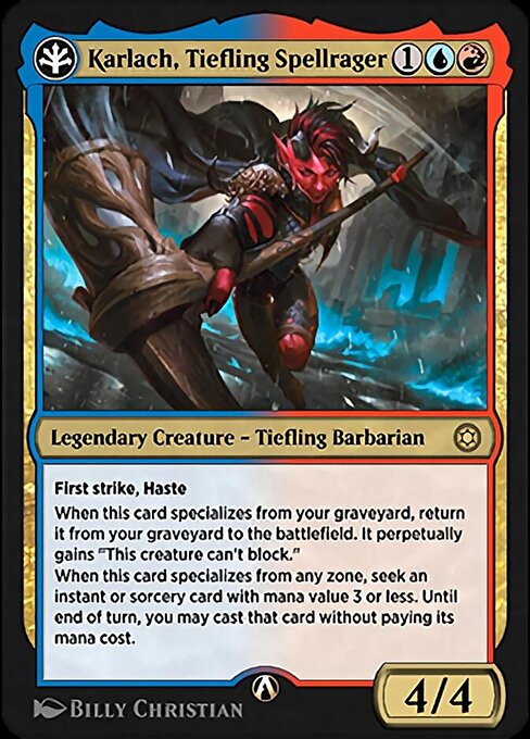 Karlach, Tiefling Spellrager - Alchemy Horizons: Baldur's Gate Magic card