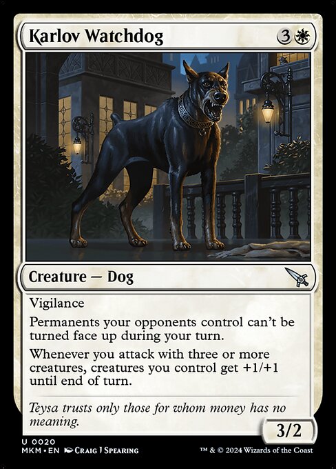 Karlov Watchdog - Murders at Karlov Manor Magic card