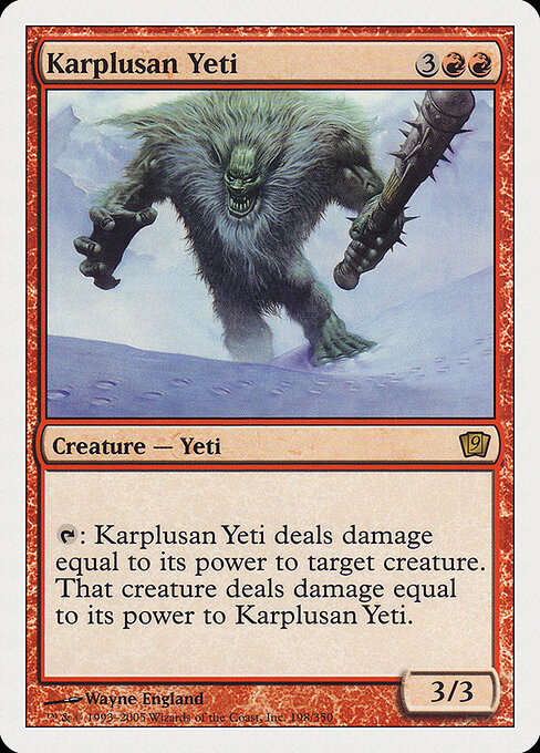 Karplusan Yeti - Ninth Edition Magic card