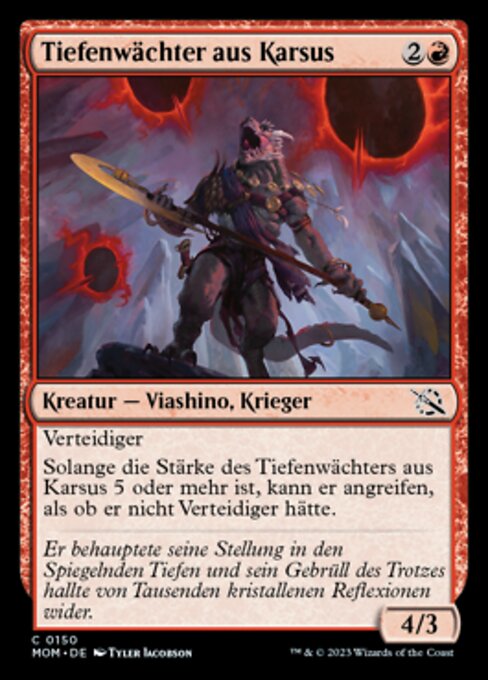 Guarda das Profundezas de Karsus (Karsus Depthguard) - March of the Machine (#150) - Illustrated by Tyler Jacobson - Magic: The Gathering Card