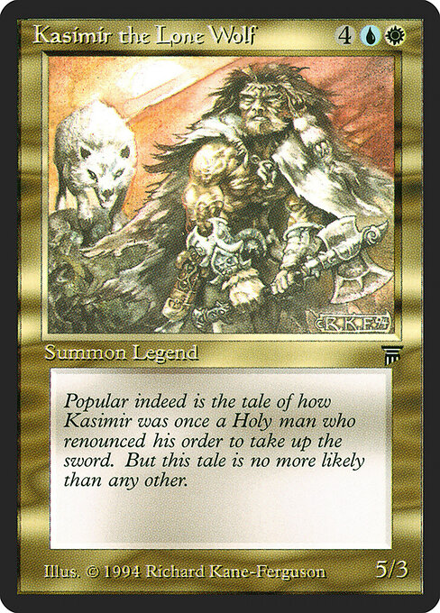 Kasimir the Lone Wolf - Legends (#237) - Illustrated by Richard Kane Ferguson - Magic: The Gathering Card