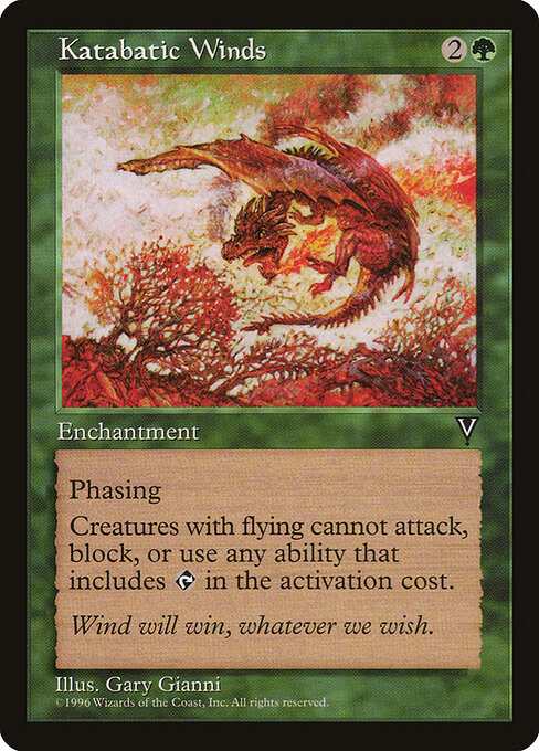 Venti Catabatici (Katabatic Winds) - Visions (#109) - Illustrated by Gary Gianni - Magic: The Gathering Card