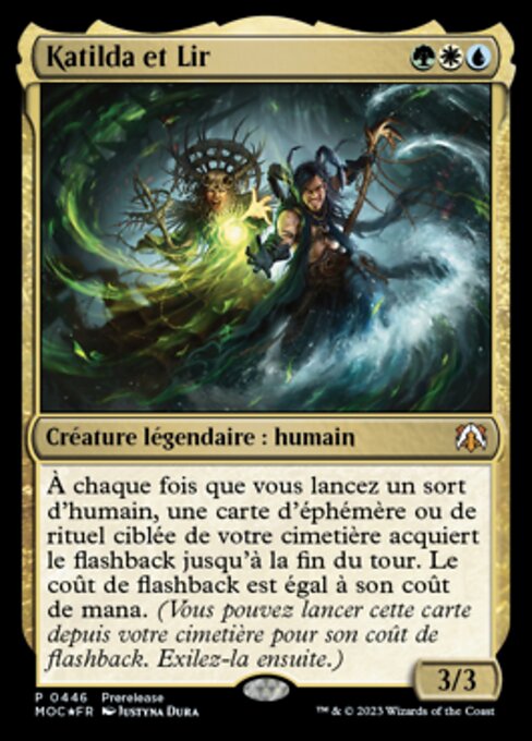 Katilda e Lier (Katilda and Lier) - March of the Machine Commander (#449) - Illustrated by Sami Makkonen - Magic: The Gathering Card