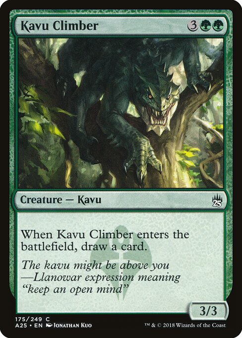Kavu Climber - Masters 25 (#175) - Illustrated by Jonathan Kuo - Magic: The Gathering Card