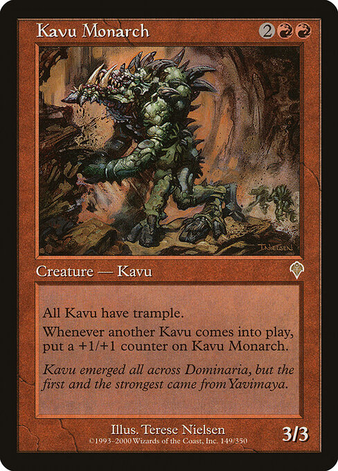 Kavu Monarch - Invasion Magic card