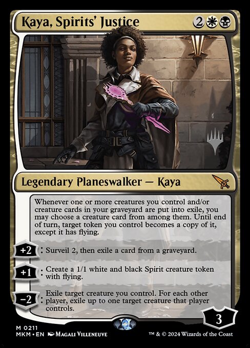 Kaya, Spirits' Justice - Murders at Karlov Manor Promos (#211p) - Illustrated by Magali Villeneuve - Magic: The Gathering Card
