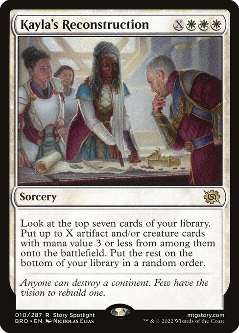 Kayla's Reconstruction - The Brothers' War (#10) - Illustrated by Nicholas Elias - Magic: The Gathering Card