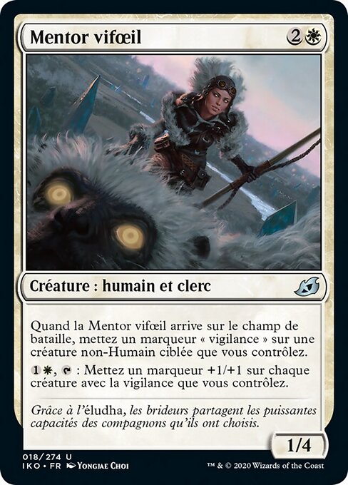 慧眼の導師 (Keensight Mentor) - Ikoria: Lair of Behemoths (#18) - Illustrated by Yongjae Choi - Magic: The Gathering Card