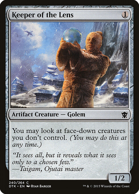 水晶の番人 (Keeper of the Lens) - Dragons of Tarkir (#240) - Illustrated by Ryan Barger - Magic: The Gathering Card