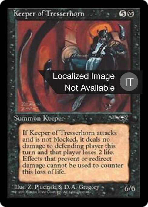 Custode di Tresserhorn (Keeper of Tresserhorn) - Alliances (#52) - Illustrated by Zak Plucinski & D. Alexander Gregory - Magic: The Gathering Card