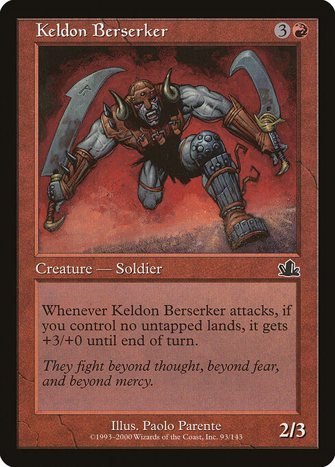 Keldon Berserker - Prophecy Magic card