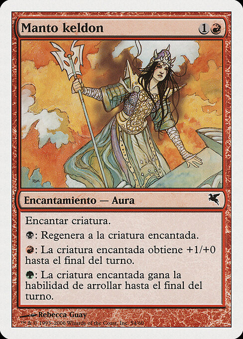 Mantello di Keld (Keldon Mantle) - Salvat 2005 (#D54) - Illustrated by Rebecca Guay - Magic: The Gathering Card
