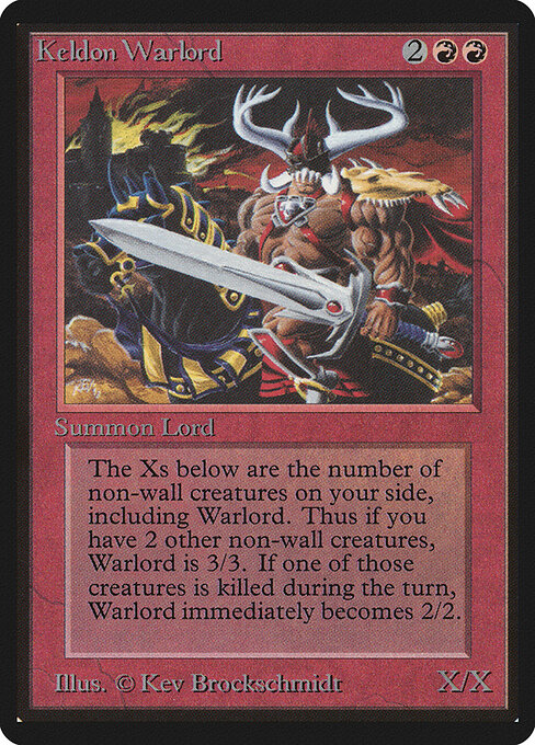 Keldonischer Kriegsfürst (Keldon Warlord) - Fifth Edition (#247) - Illustrated by Kev Brockschmidt - Magic: The Gathering Card
