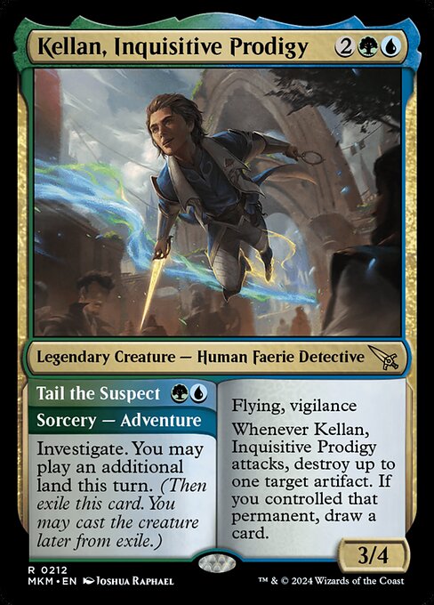 Kellan, Inquisitive Prodigy // Tail the Suspect - Murders at Karlov Manor Magic card