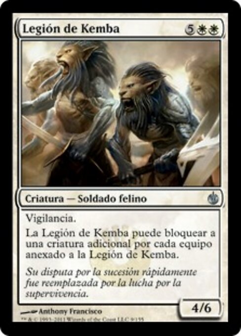 Legião de Kemba (Kemba's Legion) - Mirrodin Besieged (#9) - Illustrated by Anthony Francisco - Magic: The Gathering Card