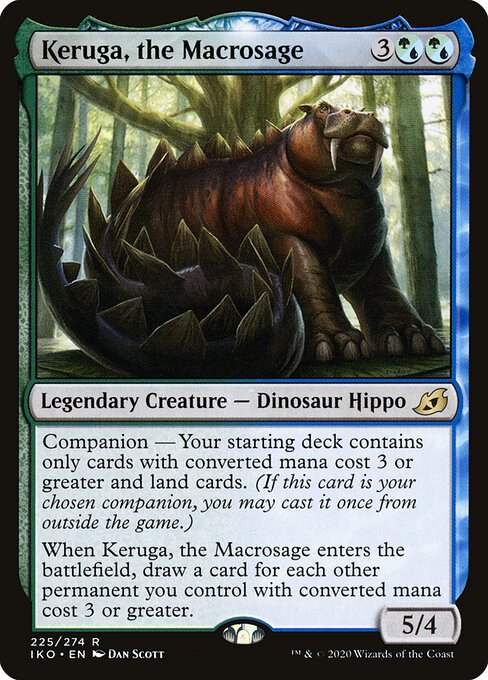 Keruga, the Macrosage - Ikoria: Lair of Behemoths (#225) - Illustrated by Dan Murayama Scott - Magic: The Gathering Card