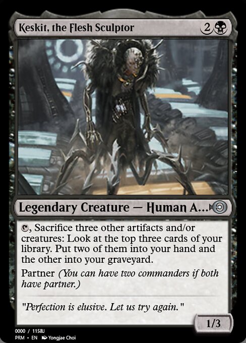 肉体彫刻家、ケスキット (Keskit, the Flesh Sculptor) - Commander Legends (#565) - Illustrated by Yongjae Choi - Magic: The Gathering Card