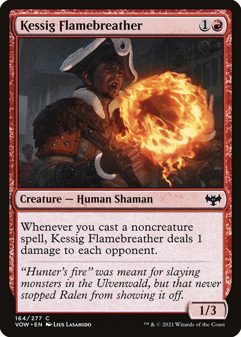 Kessig Flamebreather - Innistrad: Crimson Vow (#164) - Illustrated by Lius Lasahido - Magic: The Gathering Card