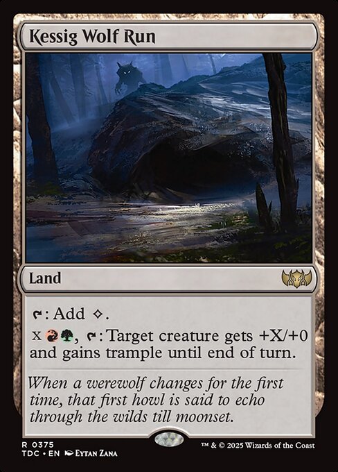 Kessig Wolf Run - Tarkir: Dragonstorm Commander (#375) - Illustrated by Eytan Zana - Magic: The Gathering Card