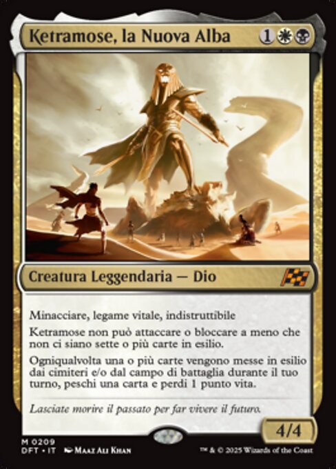 新たな夜明け、ケトラモーズ (Ketramose, the New Dawn) - Aetherdrift (#482) - Illustrated by Maaz Ali Khan - Magic: The Gathering Card