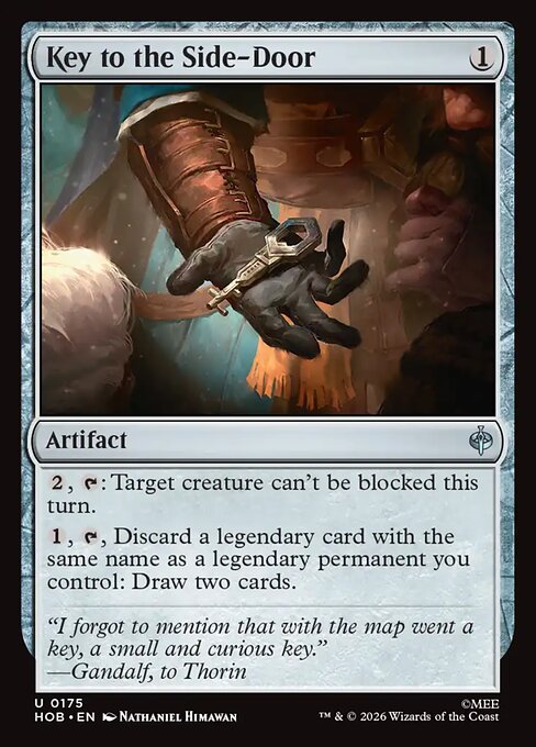 秘密のわき戸への鍵 (Key to the Side-Door) - The Hobbit (#175) - Illustrated by Nathaniel Himawan - Magic: The Gathering Card