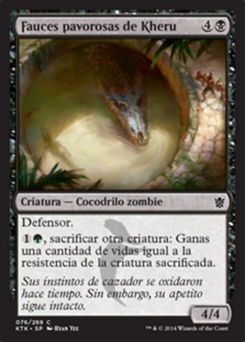 Bocarra Medonha de Kheru (Kheru Dreadmaw) - Khans of Tarkir (#76) - Illustrated by Ryan Yee - Magic: The Gathering Card