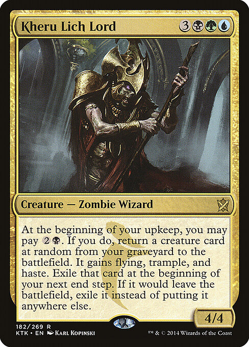 Kheru Lich Lord - Khans of Tarkir (#182) - Illustrated by Karl Kopinski - Magic: The Gathering Card