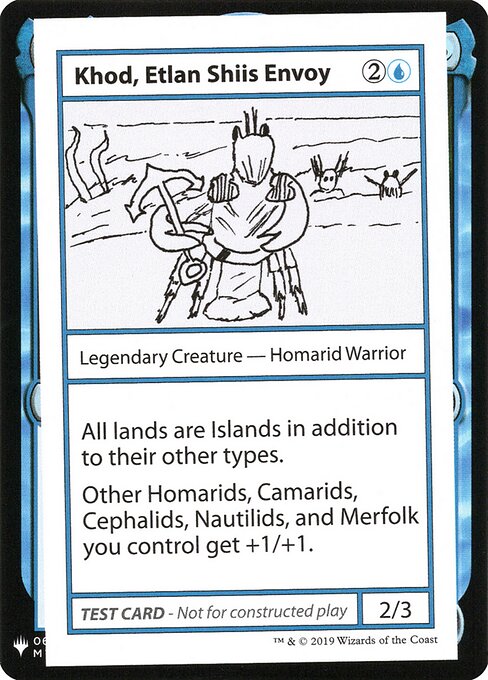 Khod, Etlan Shiis Envoy - Mystery Booster Playtest Cards 2019 (#24) - Illustrated by Dave Humpherys - Magic: The Gathering Card